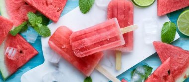 Isglass med vattenmelon