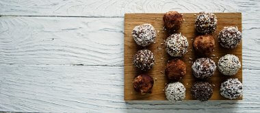 Proteinrika chokladbollar med banan